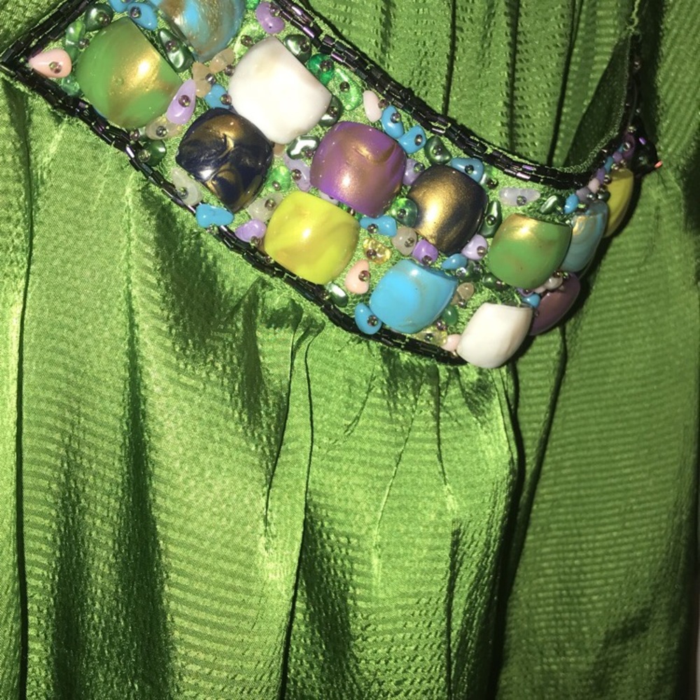 Green Blouse with Detail